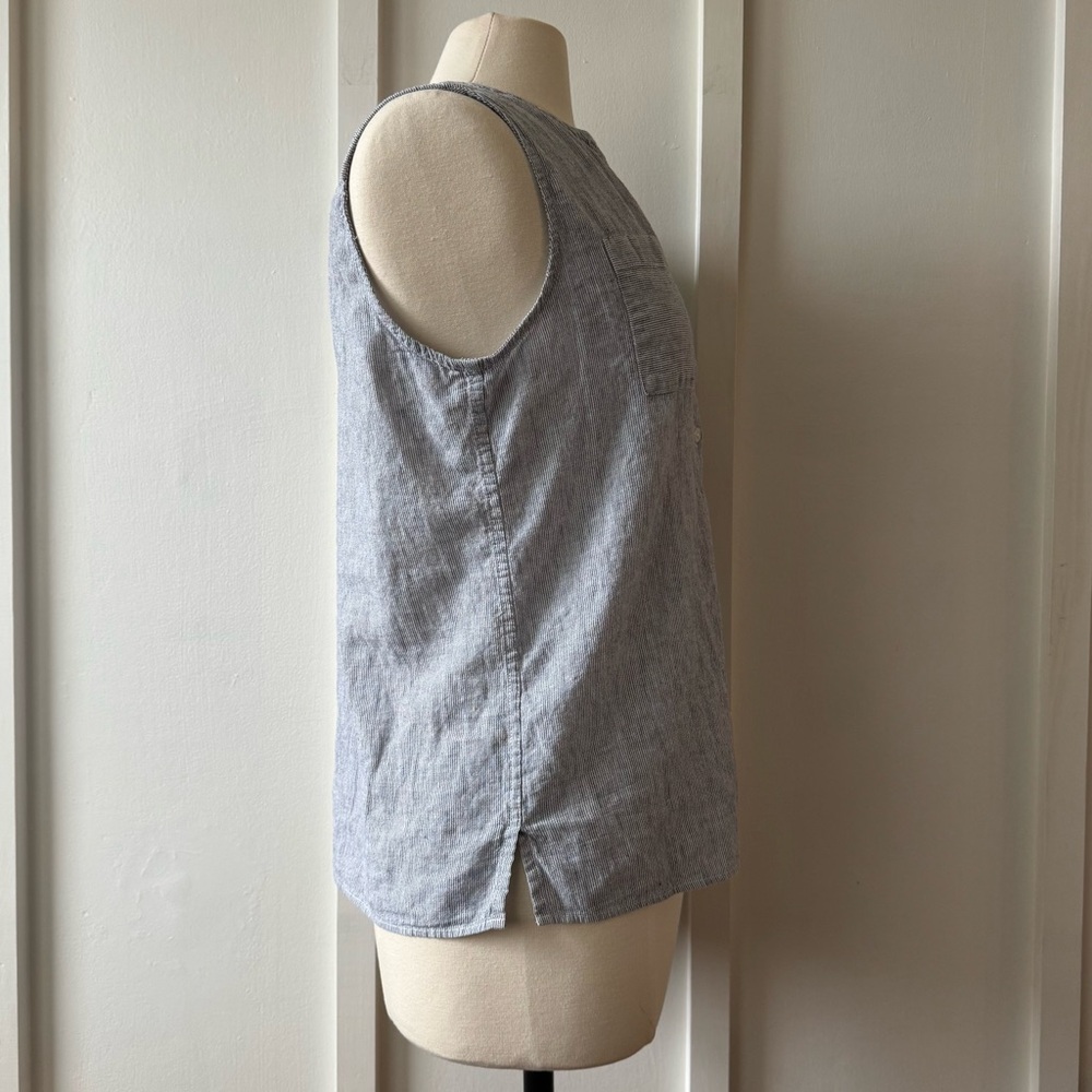 Pendleton Striped Sleeveless Button-Front Top Siz… - image 5